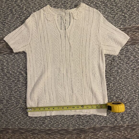 Crochet Lace Collared Shirt - Think Vintage and Handmade - Picture 6 of 7